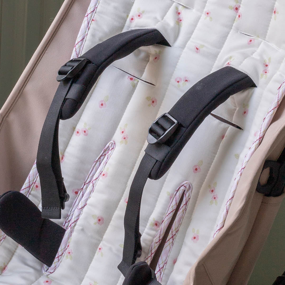 Avery Row Pram Liner - Anemone/Pink Check