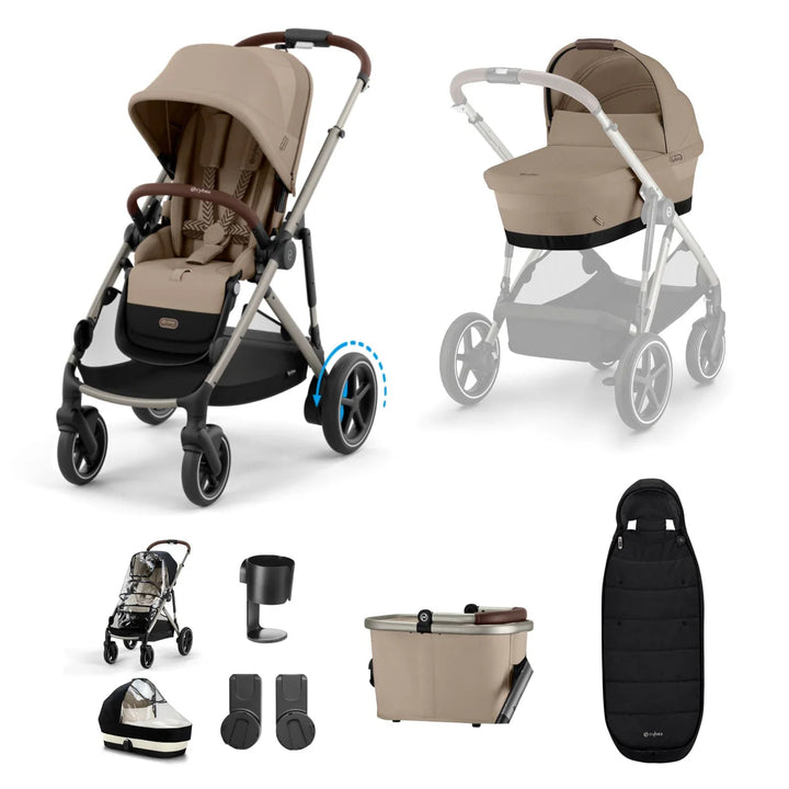 Cybex eGazelle S, 9 Piece Bundle - Taupe/Almond Beige