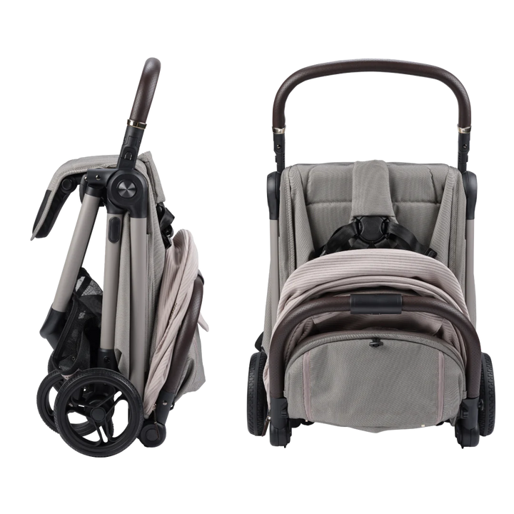 Bababing Ori Auto Fold Compact Stroller - Almond + FREE Sorm Backpack