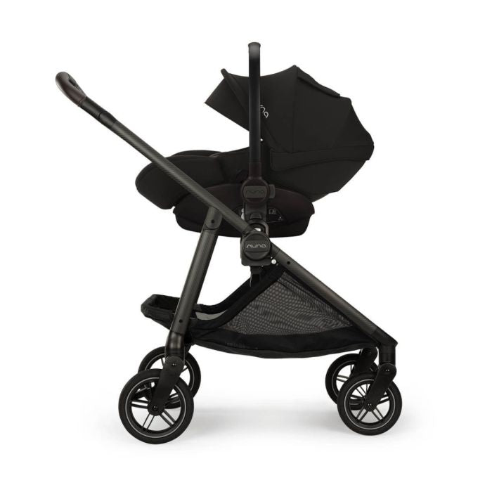Nuna SWIV, ARRA Flex + BASE Curv Travel System Bundle - Caviar