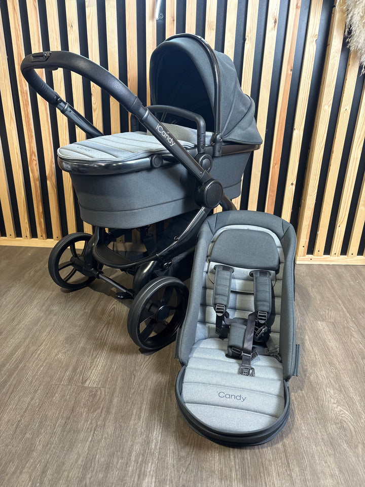 PRE LOVED iCandy Peach 7 Pram + Pushchair - Phantom/Truffle