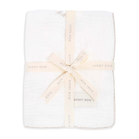 Avery Row Embroidered Muslin Blanket - Little Farm