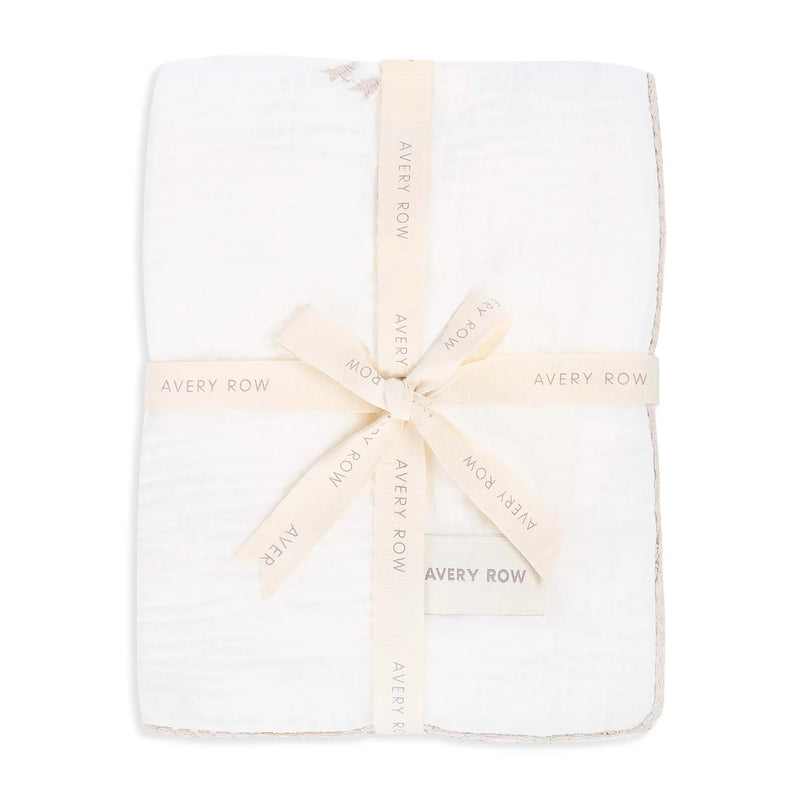 Avery Row Embroidered Muslin Blanket - Little Farm