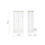 CuddleCo Burford 3 Piece Nursery Furniture Set - White & Oak