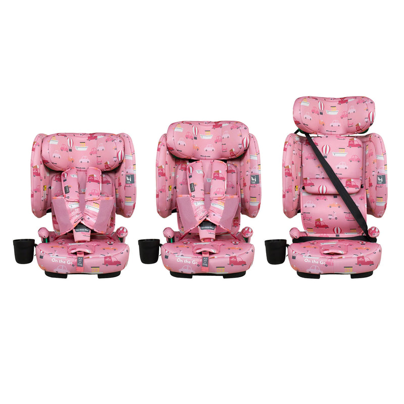 Cosatto On The Go i-Size Travel Car Seat - Itchy Feet Rosy