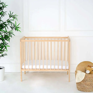 East Coast Space Saver Cot with Mattress Bundle - Natural