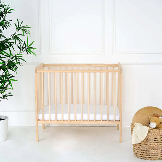 East Coast Space Saver Cot with Mattress Bundle - Natural