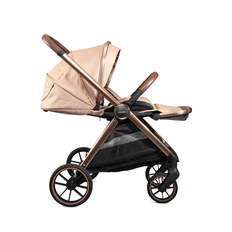 Mee-Go Cocoon Pushchair Bundle with Accessories – Toffee