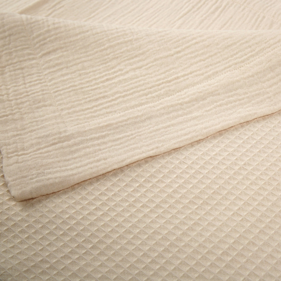 CuddleCo Comforter Blanket - Cashmere Waffle