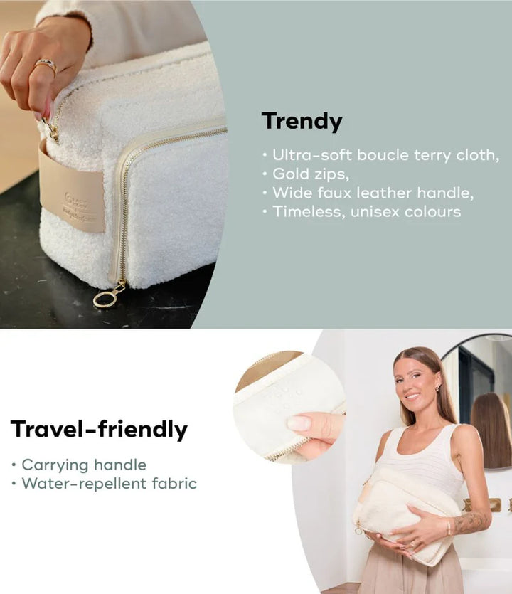 Babymoov Curl White Shearling Baby Toiletry Bag