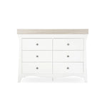 CuddleCo Clara 6 Drawer Dresser - White & Ash