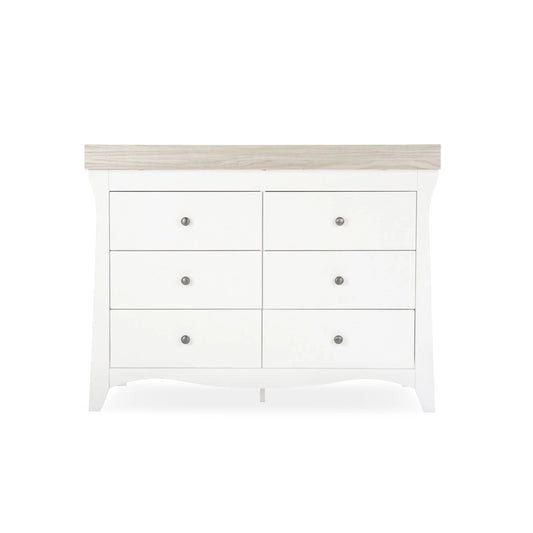 CuddleCo Clara 6 Drawer Dresser - White & Ash