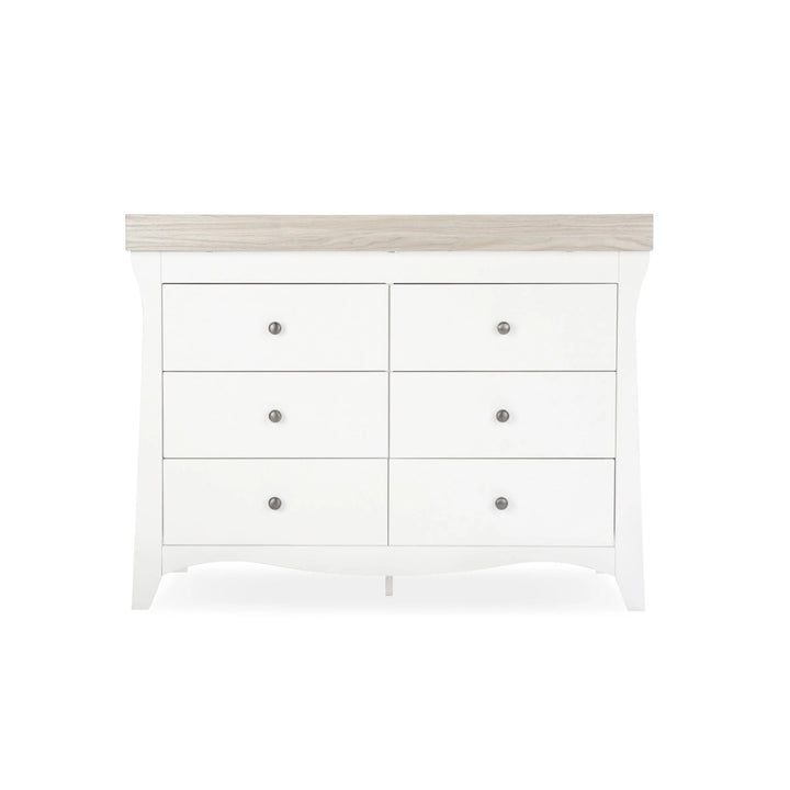 CuddleCo Clara 6 Drawer Dresser - White & Ash