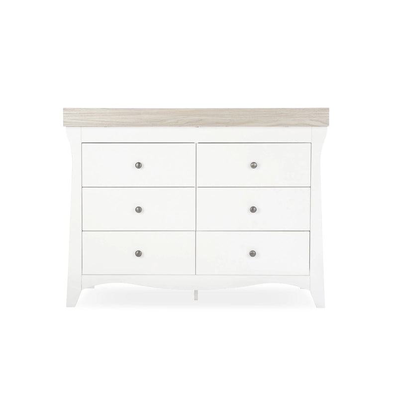 CuddleCo Clara 6 Drawer Dresser - White & Ash