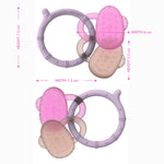 Matchstick Monkey Cooling Teether - Lilac, Pink & Dusty Pink