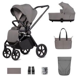Venicci Claro2 8 Piece Pram, Pushchair + Accessories - Fog Grey