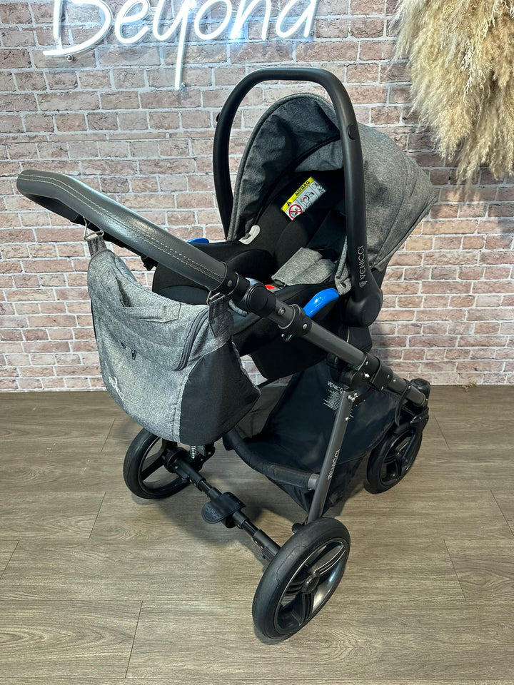 PRE LOVED Venicci Carbo 3-in-1 Travel System – Denim Grey