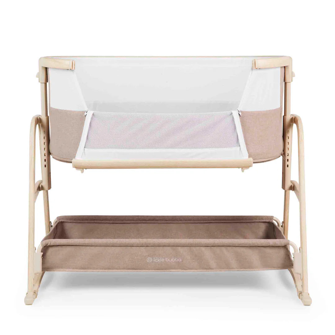 Ickle Bubba Bubba&Me Luxe Bedside Crib - Biscuit