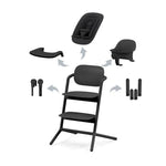 Cybex Lemo 4in1 Highchair Bundle - Stunning Black