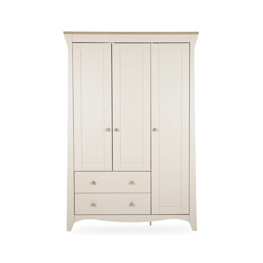 CuddleCo Clara 3 Door Triple Wardrobe - Cashmere & Ash