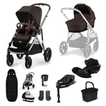 Cybex Gazelle S Cloud G Travel System Inc Gold Footmuff - Taupe/Chocolate Brown