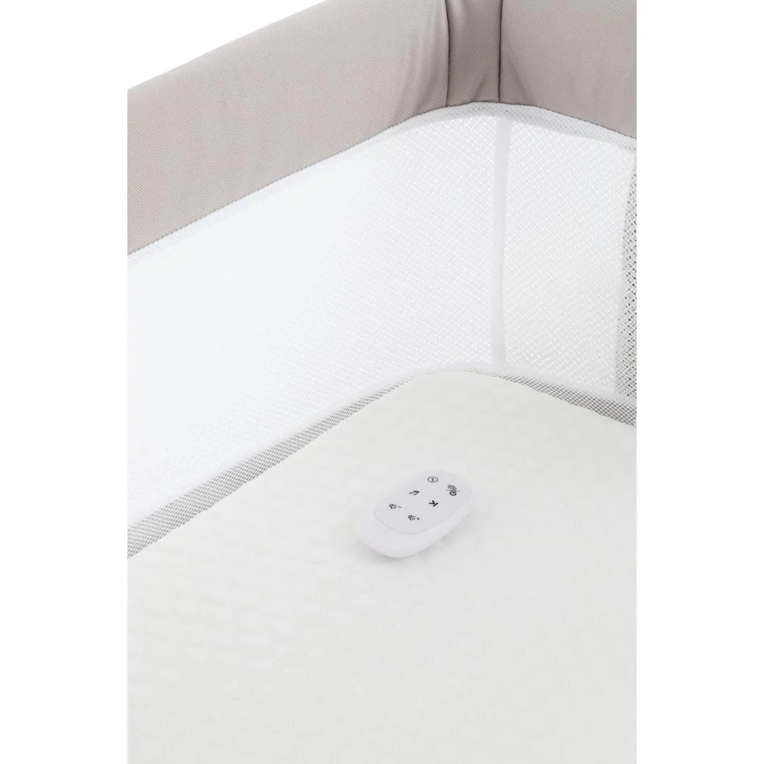 Oyster Drop Side Wiggle Crib Co-Sleeper - Stone