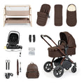Ickle Bubba Stomp Luxe Elements Edition 17 Piece Bundle Inc Bubba Crib - Chestnut