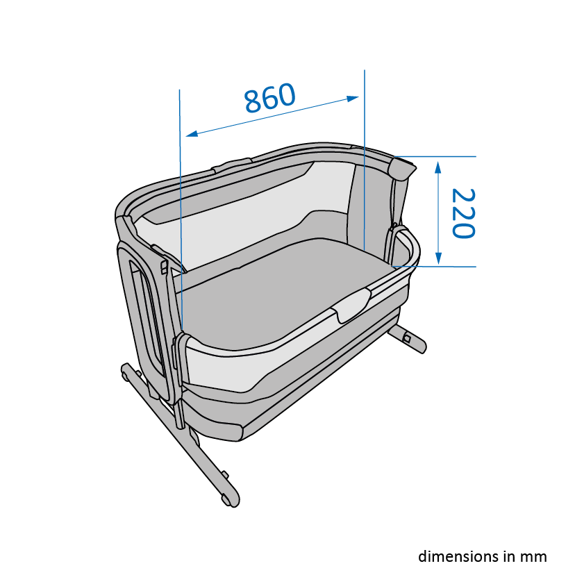 Maxi-Cosi Iora Pro Bedside Crib Inc 100% Cotton Sheets (2Pck) - Elegance Graphite