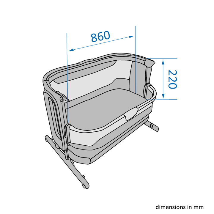 Maxi-Cosi Iora Pro Bedside Crib Inc 100% Cotton Sheets (2Pck) - Elegance Graphite