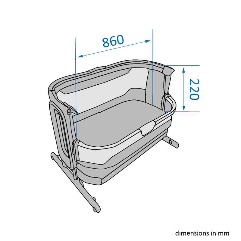 Maxi-Cosi Iora Pro Bedside Crib Inc 100% Cotton Sheets (2Pck) - Elegance Graphite