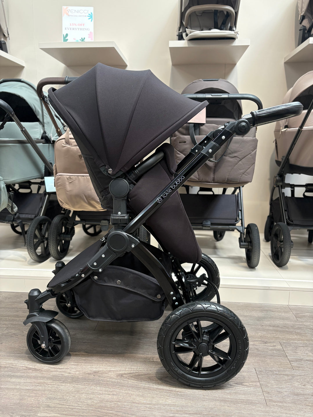 PRE LOVED Ickle Bubba Stomp Travel System - Black/Black