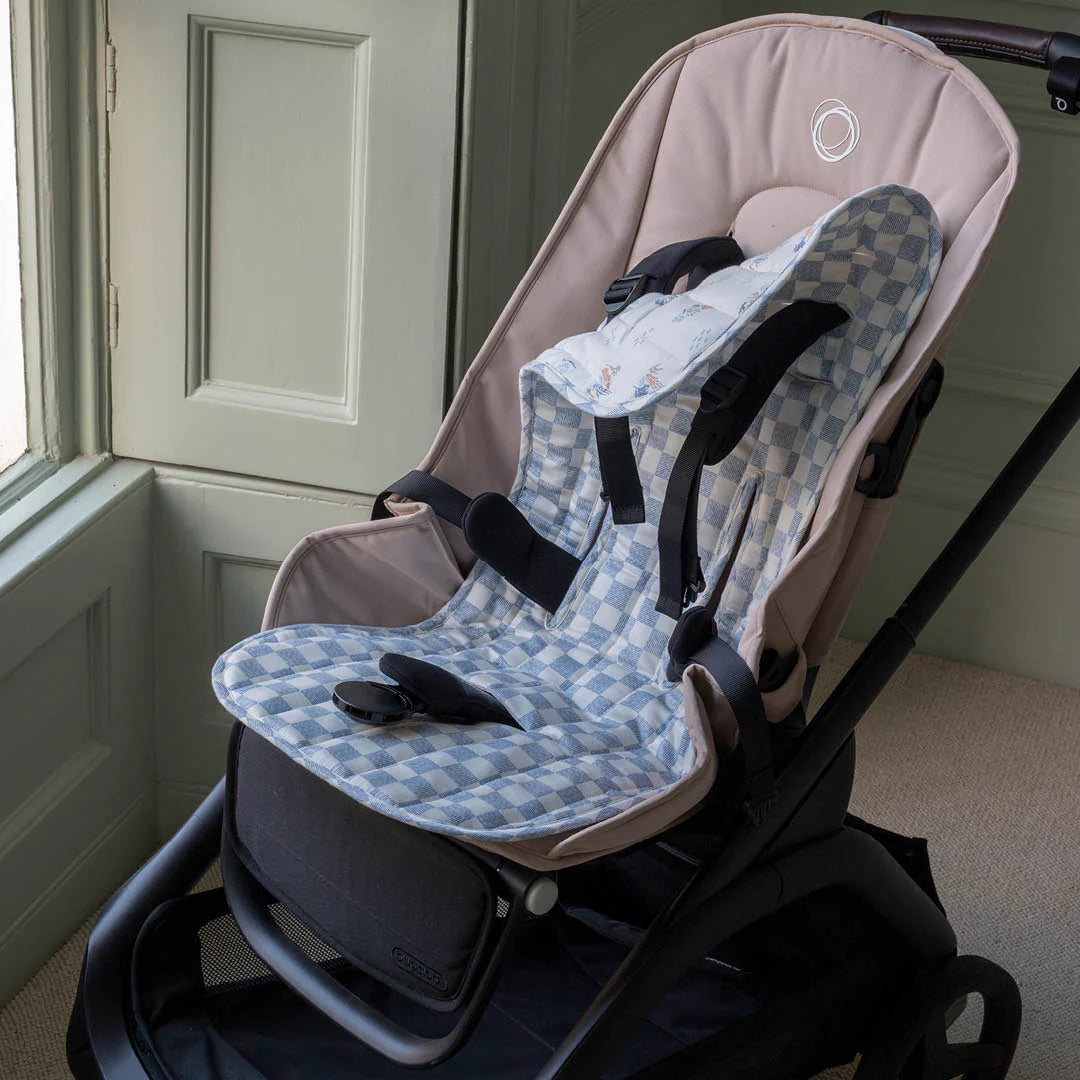 Avery Row Pram Liner - Coastline/Waves