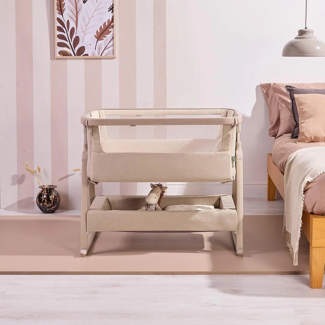 Tutti Bambini Cozee Air 2 Bedside Crib - Soft Walnut/Cocoa