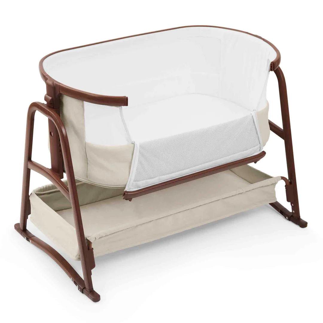 Ickle Bubba Bubba&Me Luxe Bedside Crib - Stone