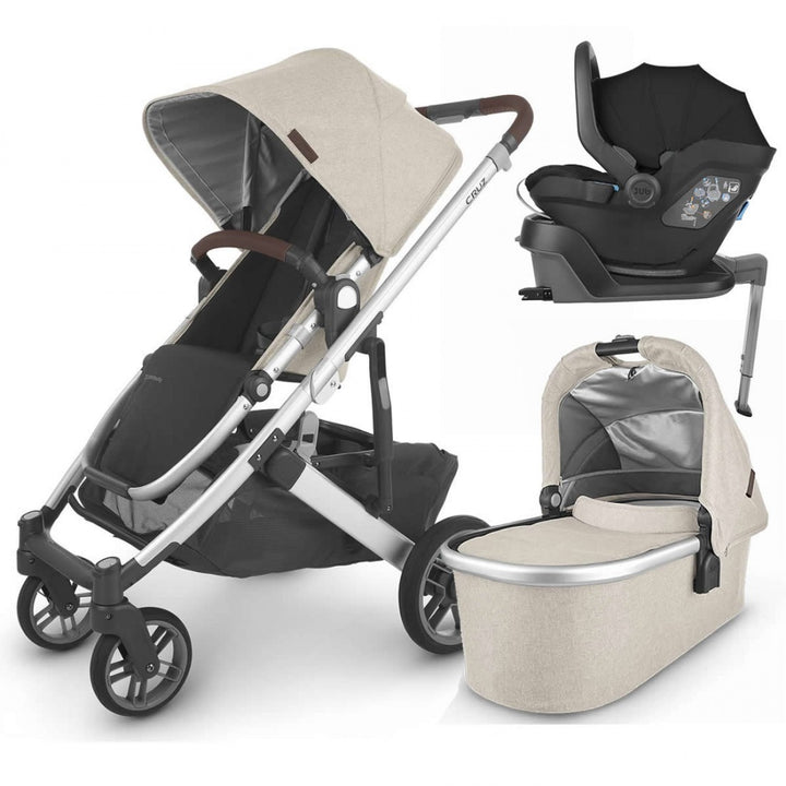 Uppababy Cruz V2 Pushchair + Carrycot + Mesa + Base i-Size Travel System - Declan