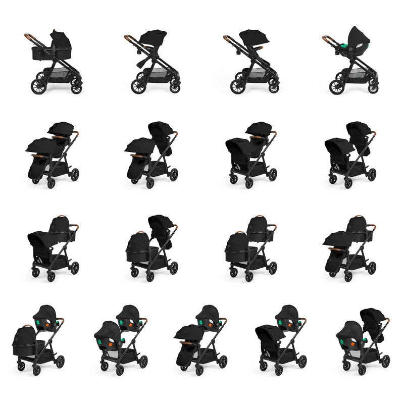 Ickle Bubba Virgo Twin 18 Piece Nimbus Car Seat Bundle - Stone