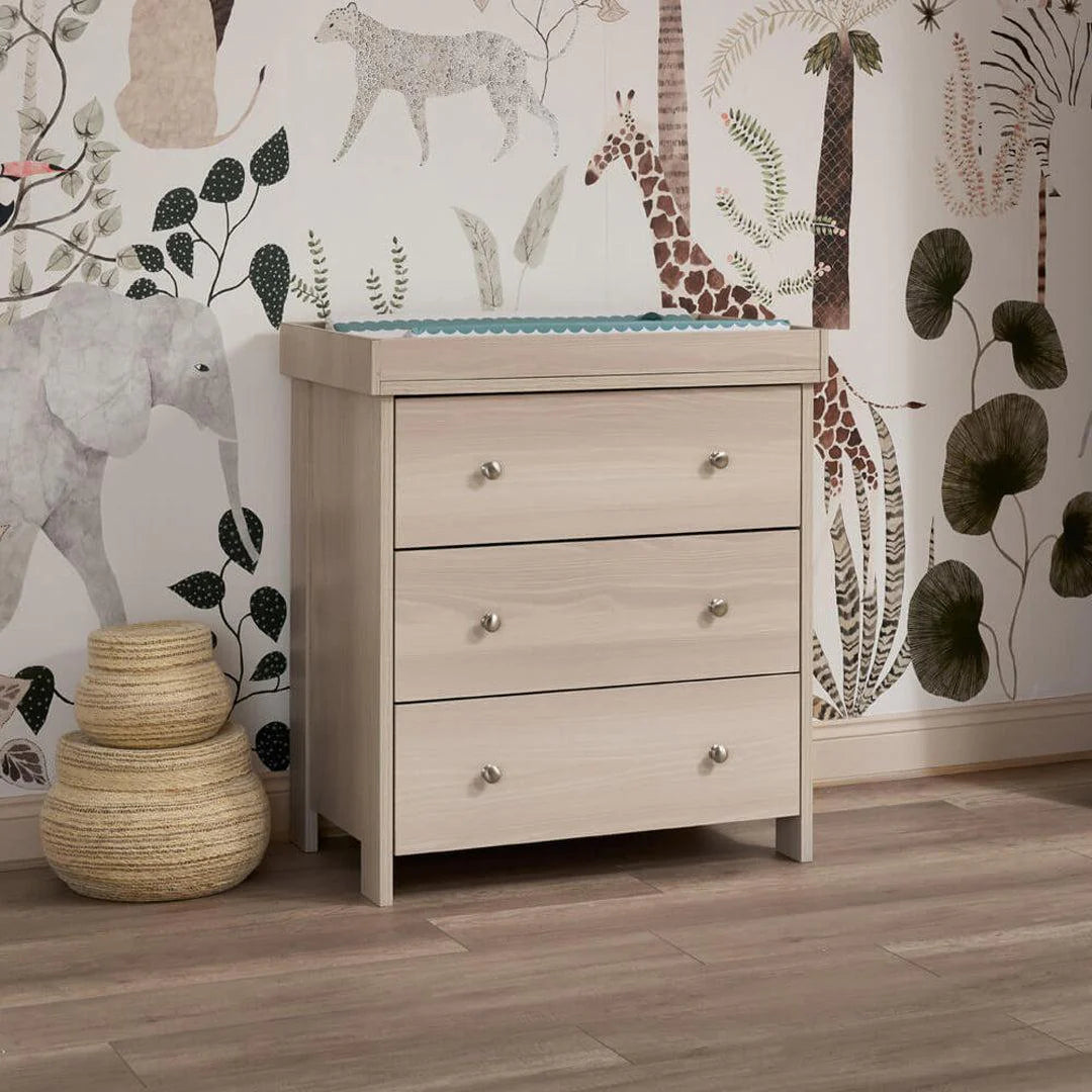 Obaby Nika 3 Piece Room Set & Underdrawer Bundle - Aspen