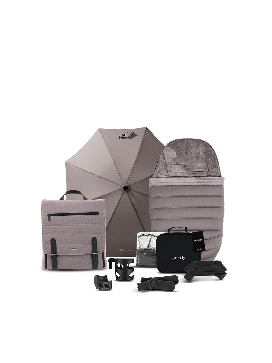 iCandy Peach 7 Complete Bundle with iCandy Cocoon Car Seat & Base – Porcini