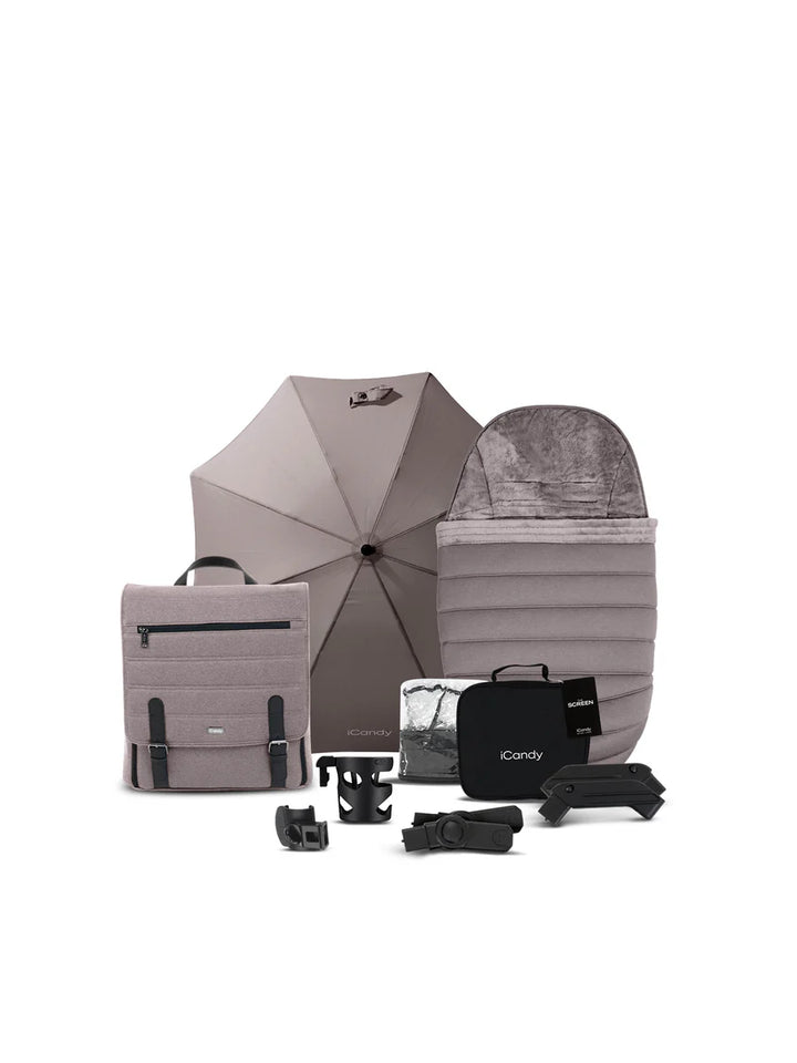 iCandy Peach 7 Complete Bundle with iCandy Cocoon Car Seat & Base – Porcini