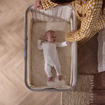Tutti Bambini Cozee Sense Bedside Crib - Soft Walnut/Cocoa