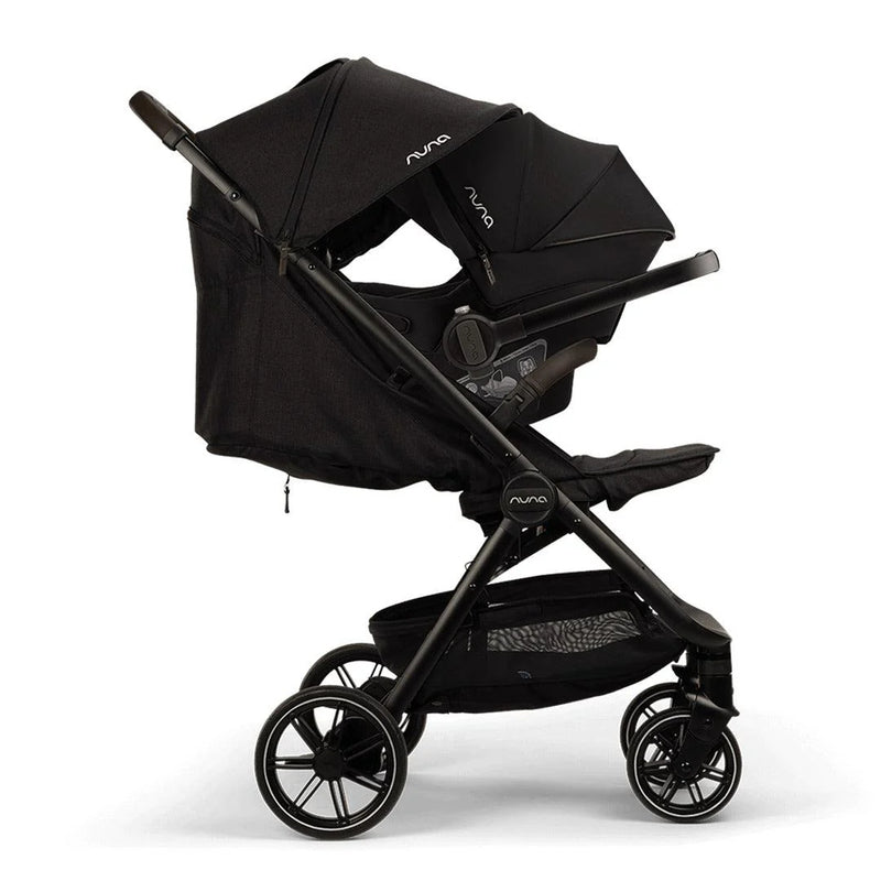 Nuna TRVL LX Compact Travel System Inc Lytl Folding Carrycot + Pipa Urbn - Caviar