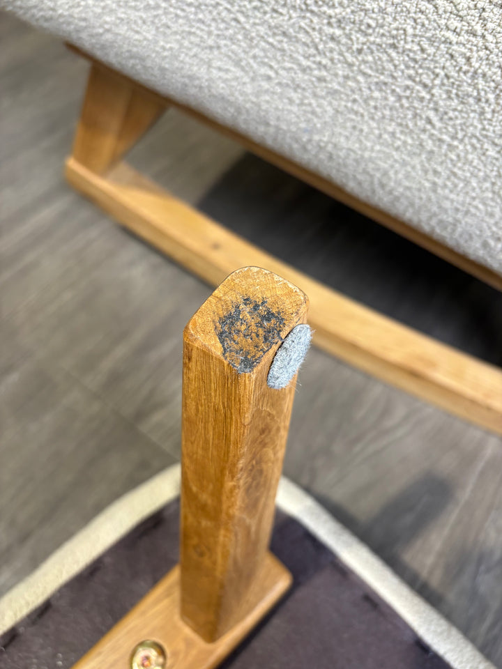 EX DISPLAY Claire de Lune Bouclé Rocking Chair & Footstool