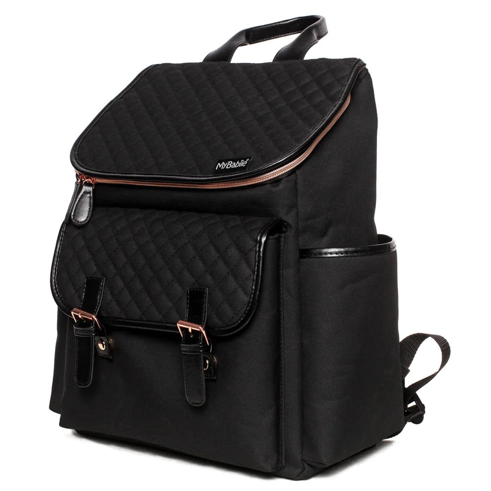 My Babiie Backpack Changing Bag - Black Quilted