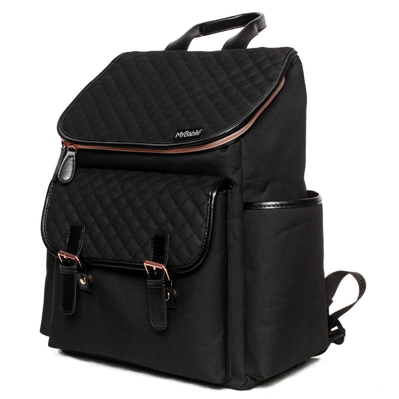 My Babiie Backpack Changing Bag - Black Quilted