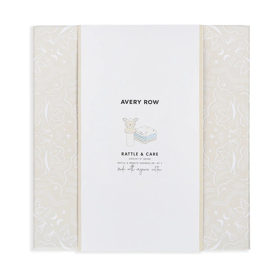 Avery Row Rattle & Care New Baby Gift Set - Little Farm