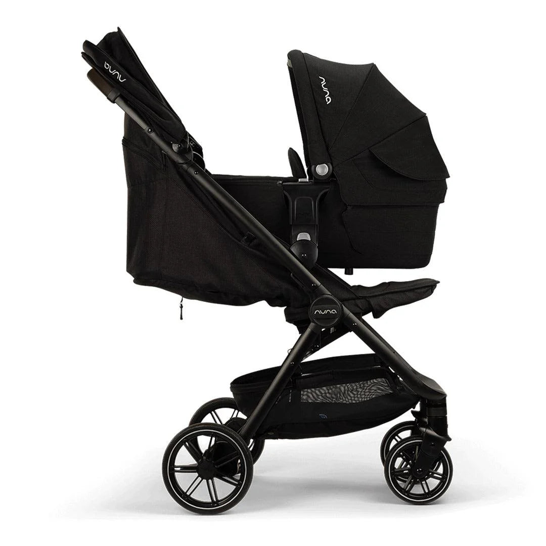 Nuna TRVL LX Compact Travel System Inc Lytl Folding Carrycot + Pipa Urbn - Caviar
