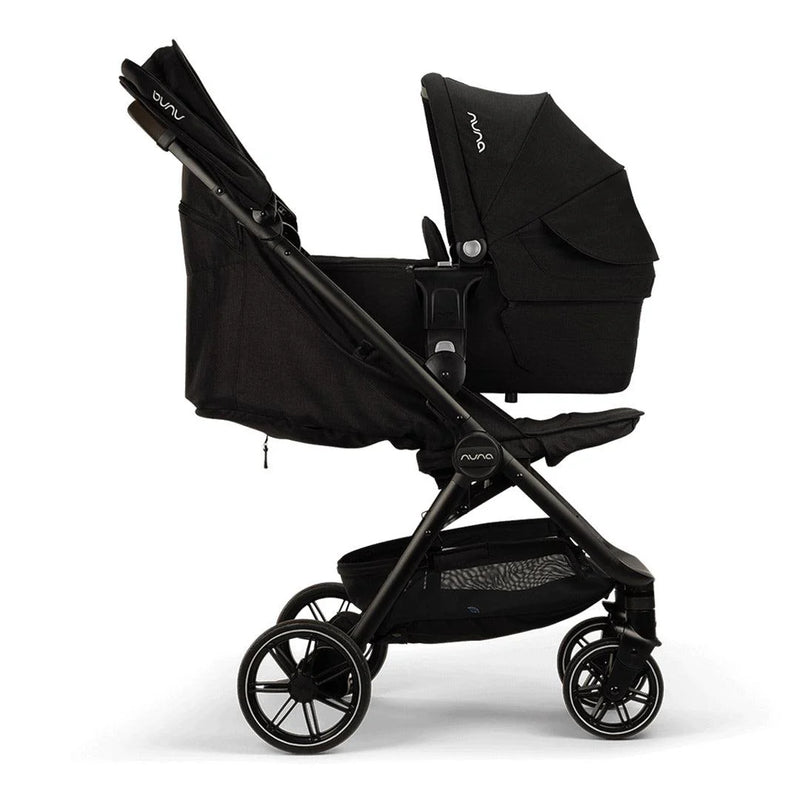 Nuna TRVL LX Compact Travel System Inc Lytl Folding Carrycot + Pipa Urbn - Caviar
