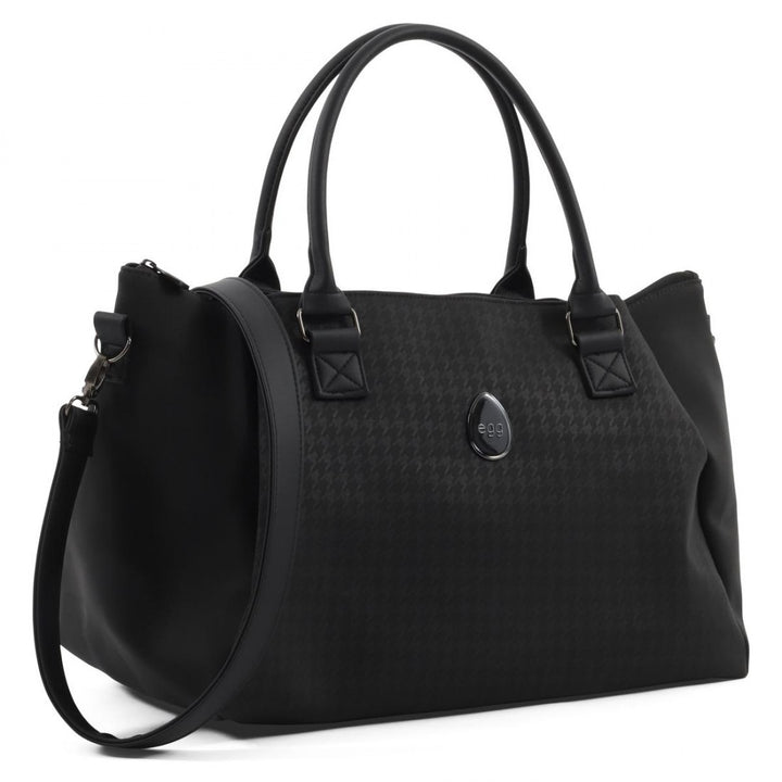 egg3 Overnight Bag - Houndstooth Black