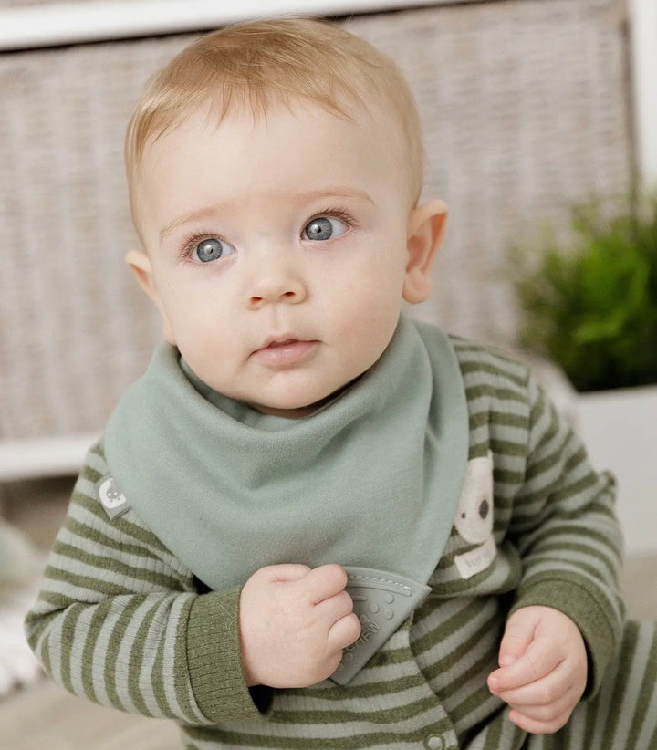Cheeky Chompers Neckerchew Teething Dribble Bib - Sage