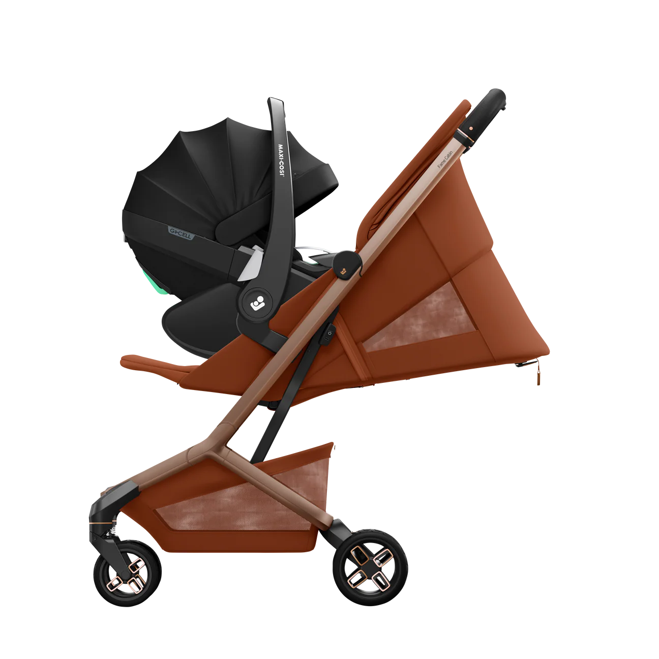 Maxi-Cosi Fame Cabin Stroller + Carrycot - Copper Terra